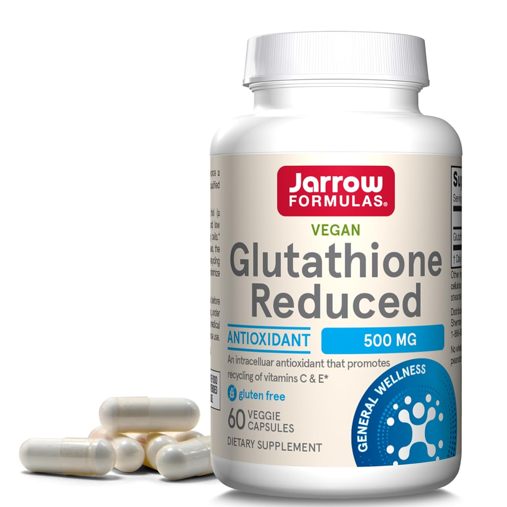 Jarrow Formulas Vegan Glutathione Reduced 500mg – Antioxidant & Cellular Support | 60 Veggie Capsules thumbnail 2