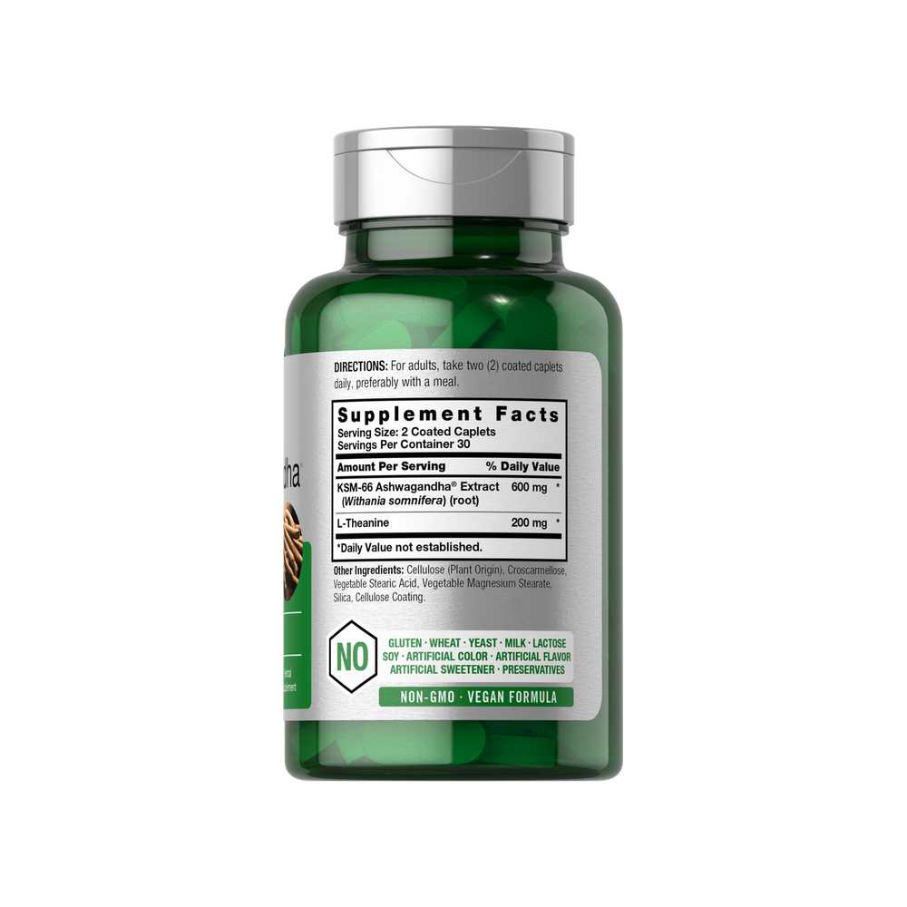 Horbäach Ksm-66 Ashwagandha 600mg per Serving | 60 Caplets thumbnail 2