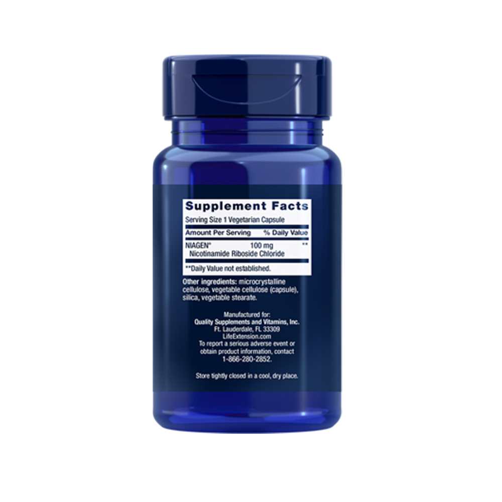 Life Extension Nad+ Cell Regenerator™ Nicotinamide Riboside 100 Mg, 30 Vegetarian Capsules thumbnail 2