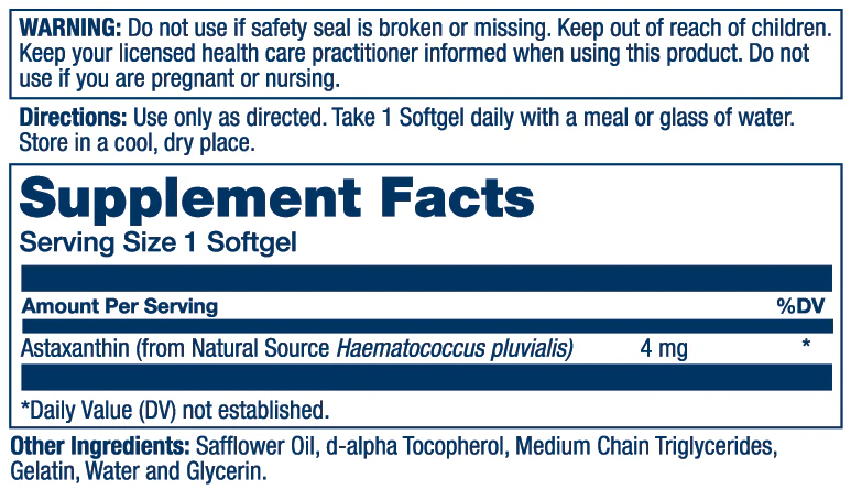 Solaray Astaxanthin 60 Softgels thumbnail 2