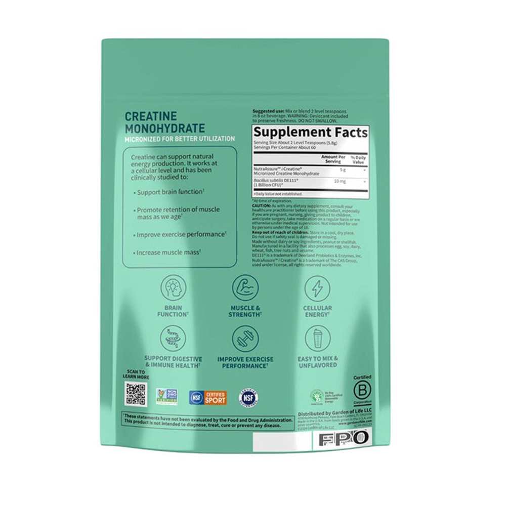 Garden of Life Sport Creatine Plus Probiotics Powder 348g thumbnail 2