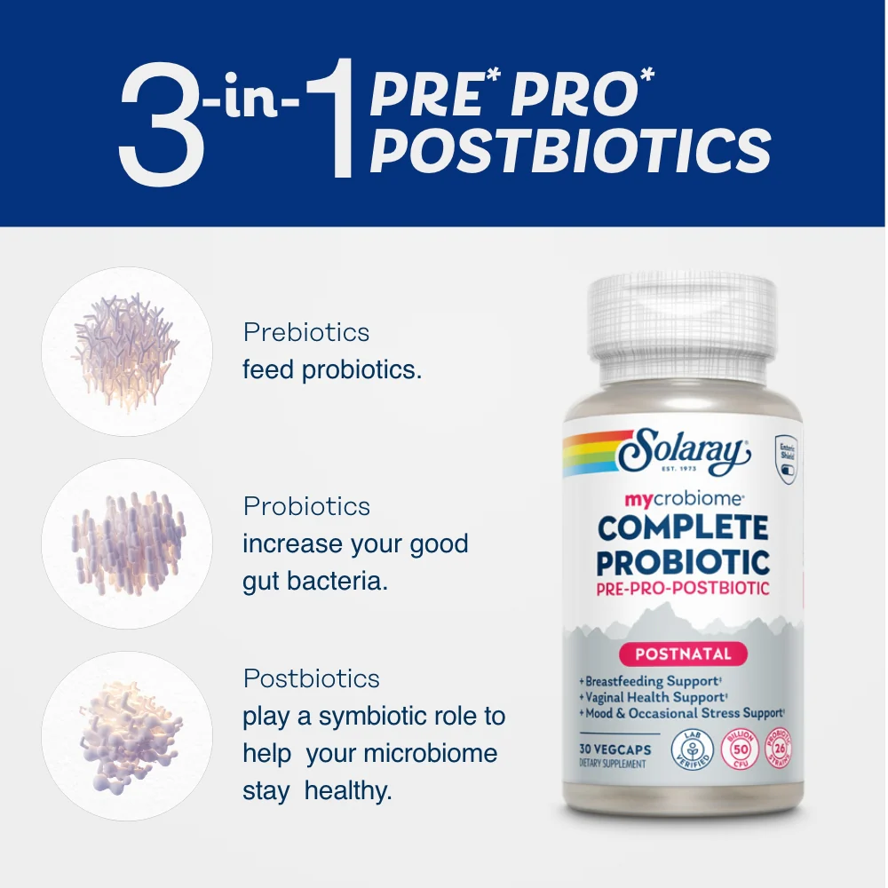 Solaray Mycrobiome Complete Probiotic Postnatal 30 caps thumbnail 2