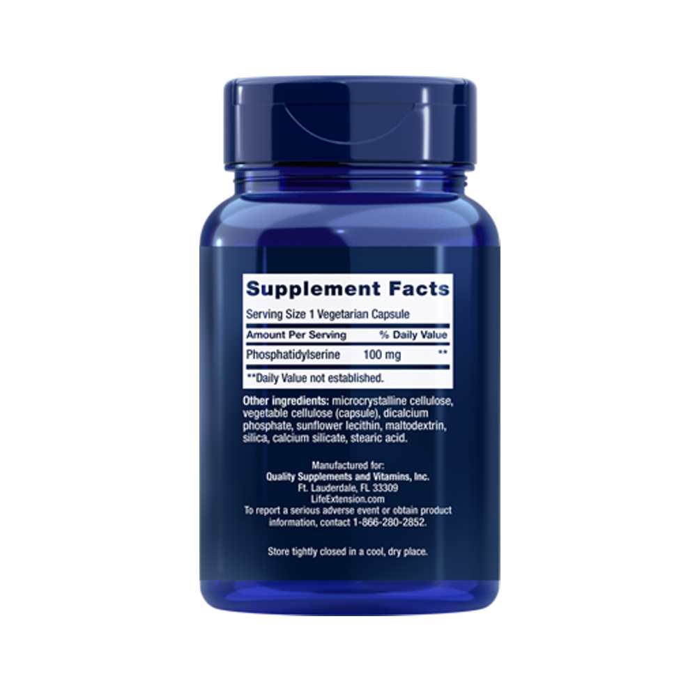 Life Extension Ps Caps 100 Mg, 100 Vegetarian Capsules thumbnail 2
