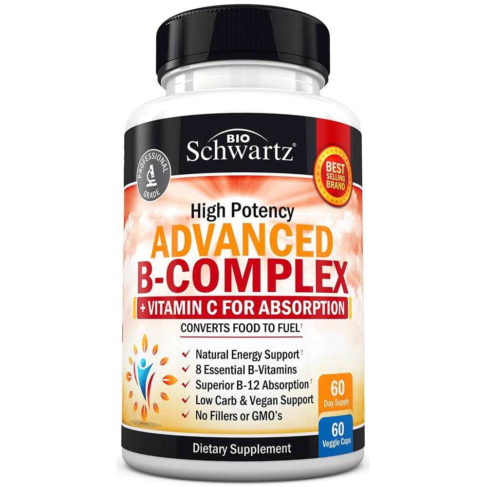 Bio Schwartz Advanced B-Complex – 60 Capsules thumbnail 2