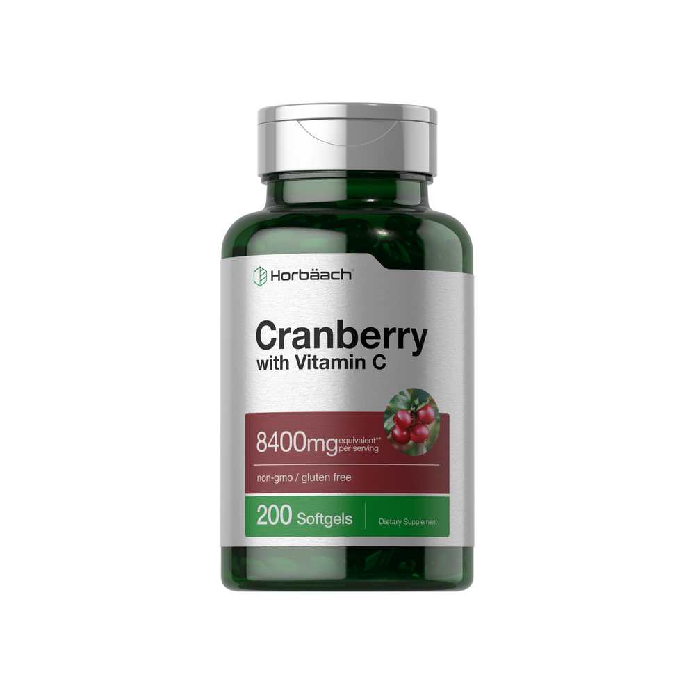 Horbäach Cranberry with Vitamin C 8400mg per Serving | 200 Softgels thumbnail 2