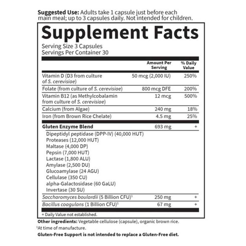 Garden of Life Gluten-Free Support – 90 Vegetarian Capsules thumbnail 2