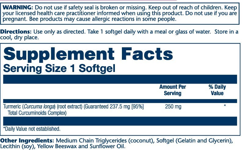 Solaray Curcumin Root Extract 250mg 30 Softgels thumbnail 2