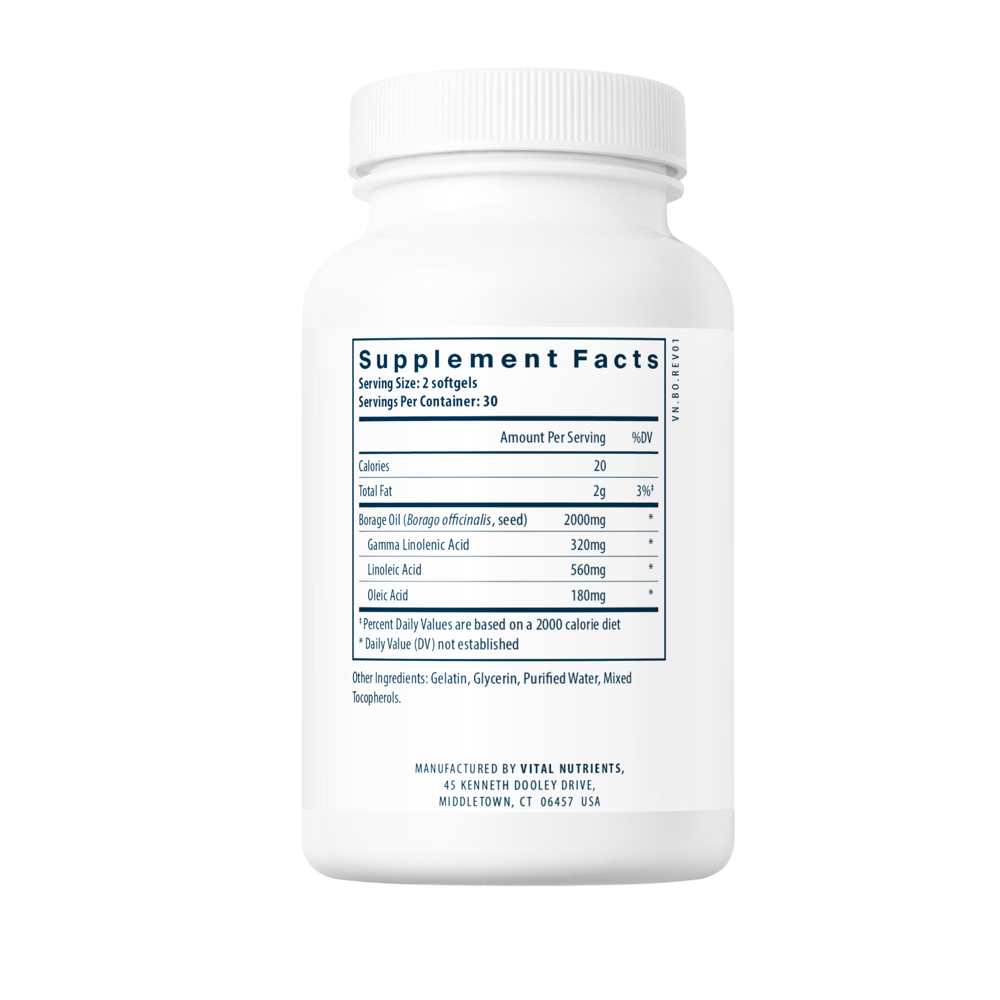 Vital Nutrients Borage Oil 60 Softgels thumbnail 2