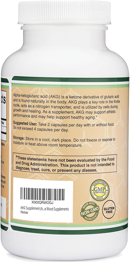 Double Wood Supplements Alpha-Ketoglutaric Acid (akg) 1000mg - 180 Capsules | Supports Athletic Performance & Longevity | Dietary Supplement thumbnail 3