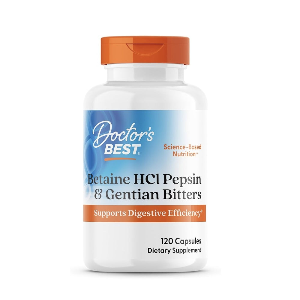 Doctor's Best Betaine H Cl, Pepsin and Gentian Bitters, 360 Capsules thumbnail 3