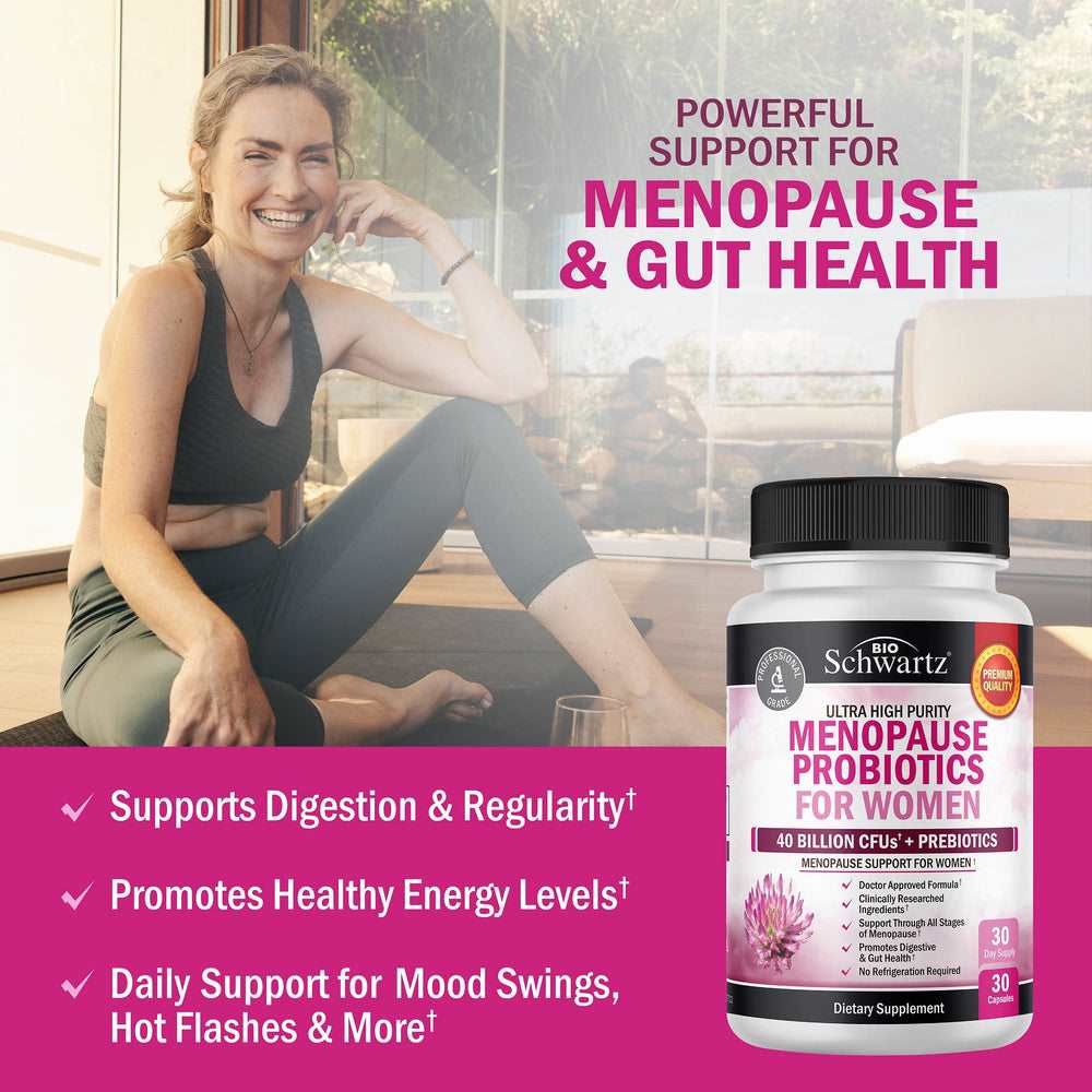 Bio Schwartz Menopause Support Probiotics for Women – 30 Capsules thumbnail 2