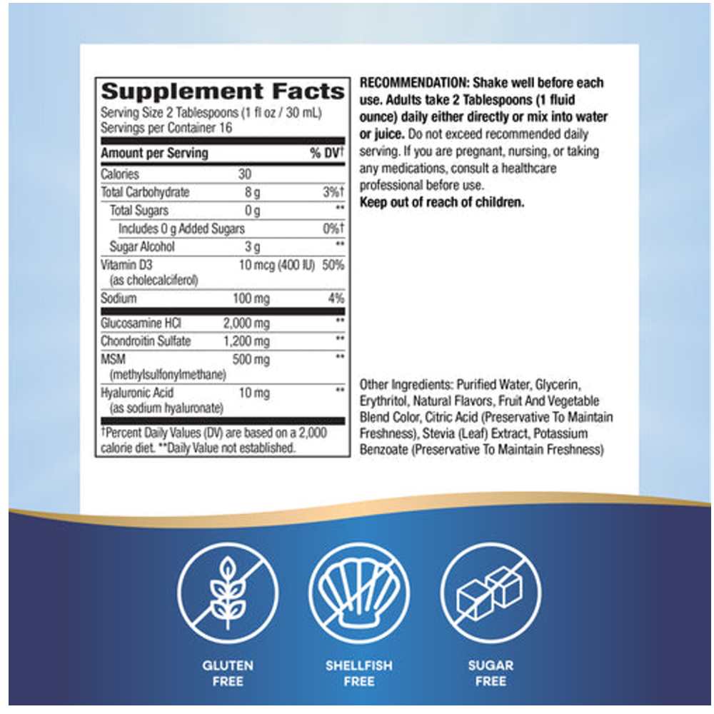 Nature's Way Joint Movement Glucosamine 16 Fl Oz Liquid thumbnail 2