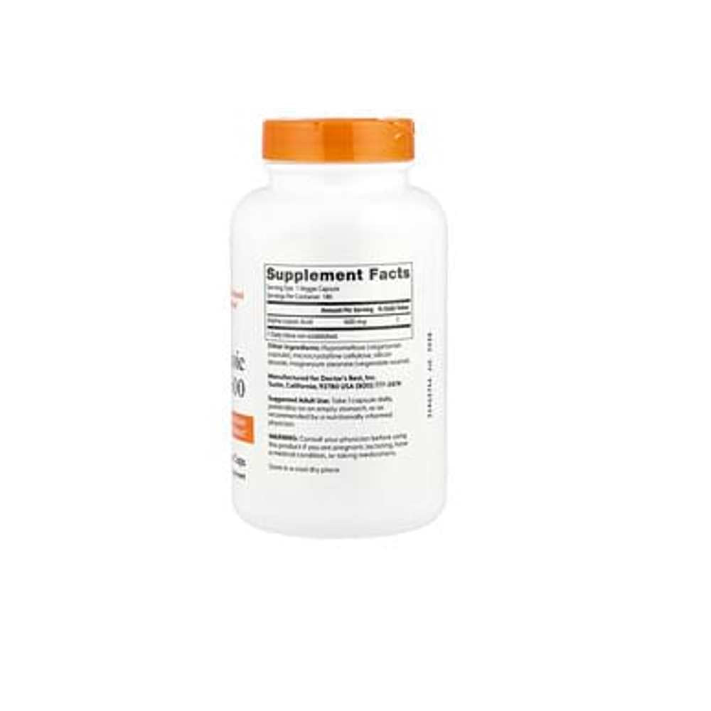 Doctor's Best Alpha-Lipoic Acid 600, 600 mg, 180 Veggie Caps thumbnail 2