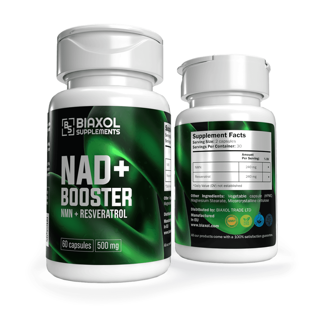 Biaxol Supplements Nmn & Resveratrol 60 Caps thumbnail 2