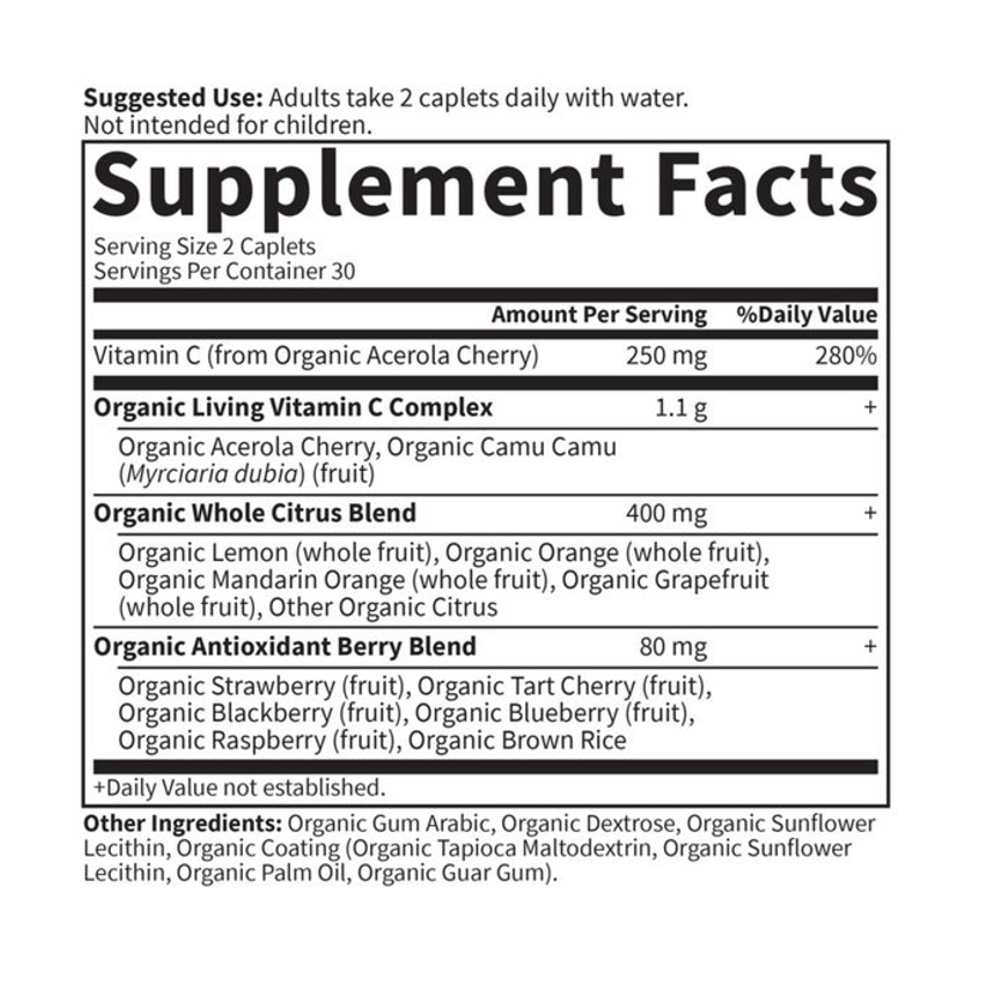 Garden of Life Living Vitamin C Antioxidant Blend 60 Caplets thumbnail 2