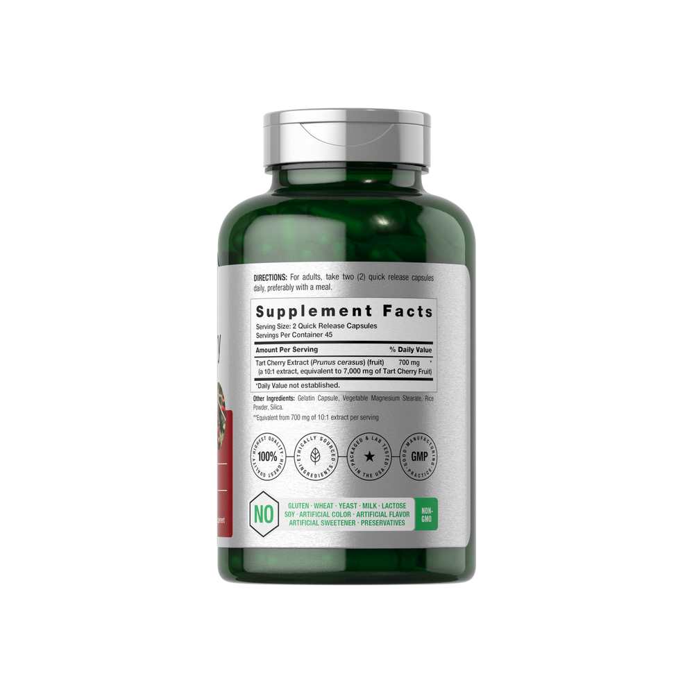 Horbäach Tart Cherry Extract 7000mg per Serving | 90 Capsules thumbnail 2