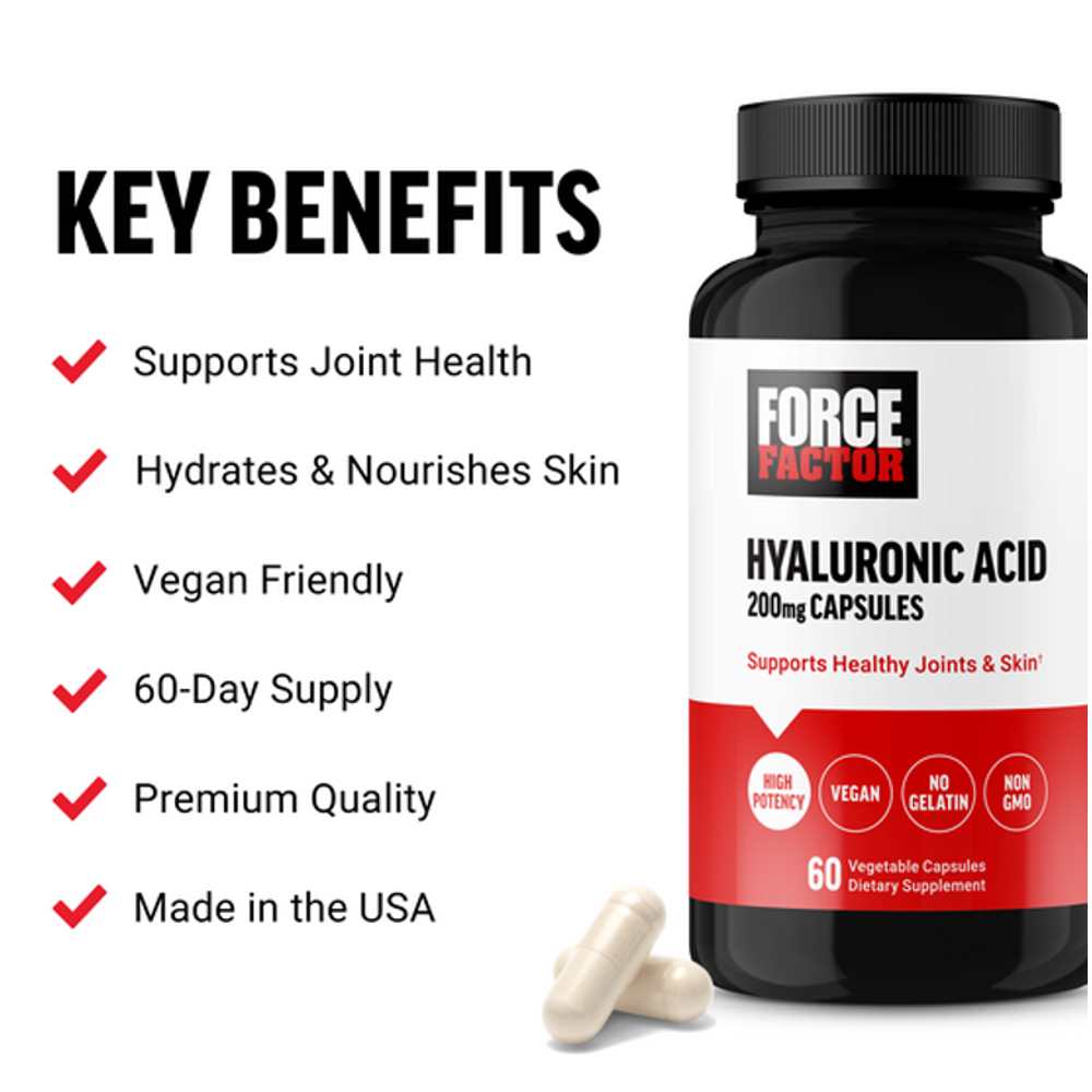 Force Factor Hyaluronic Acid – 60 Capsules thumbnail 2
