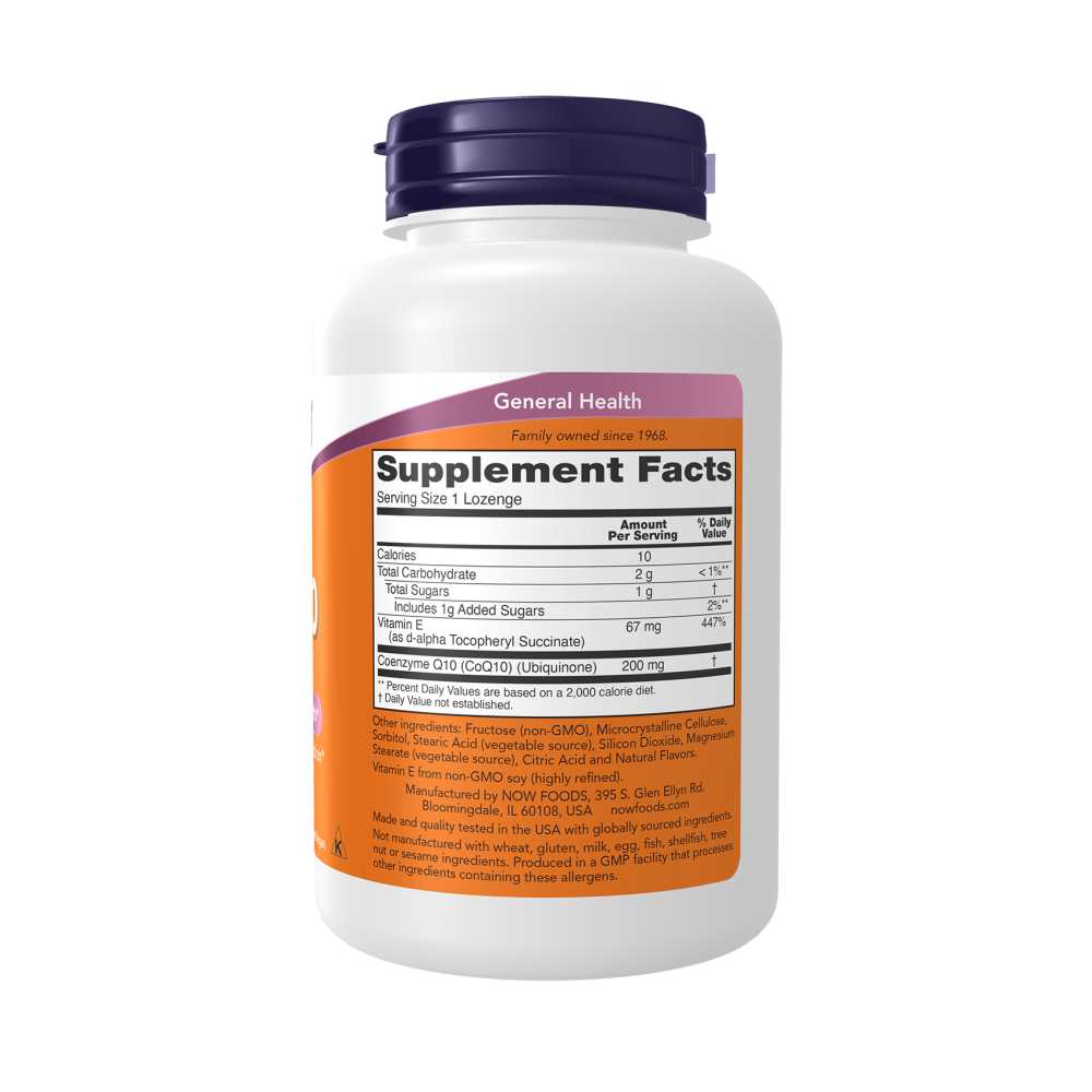 Now Foods Chewable Co Q10 200 Mg – Cardiovascular Health – 90 Lozenges thumbnail 2