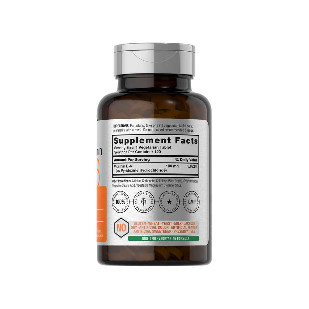 Horbäach Vitamin B-6 100mg | 120 Tablets thumbnail 2