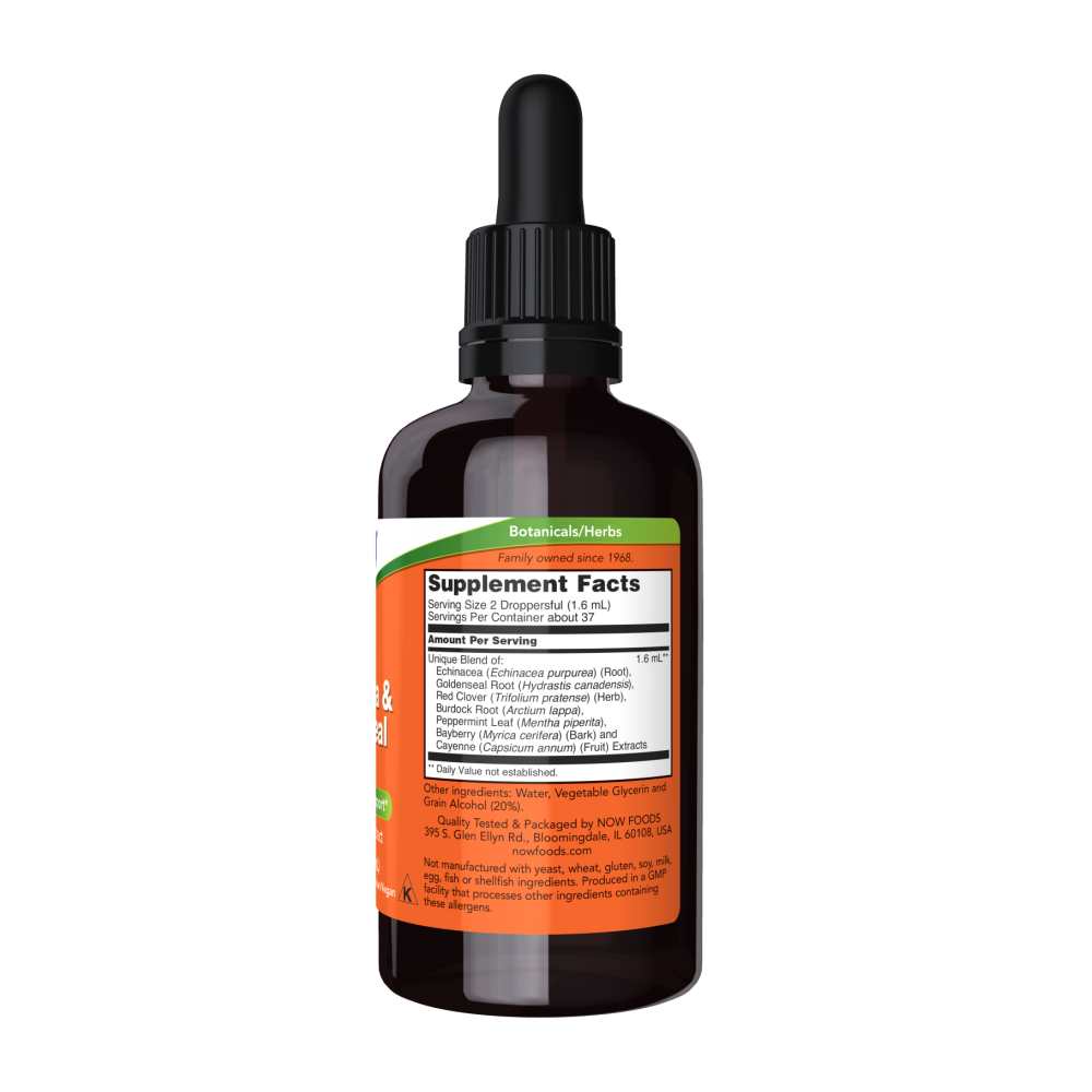 Now Foods Echinacea & Goldenseal – Dual-Action Immune Support Extract | 2 Fl Oz (59 M L) thumbnail 2