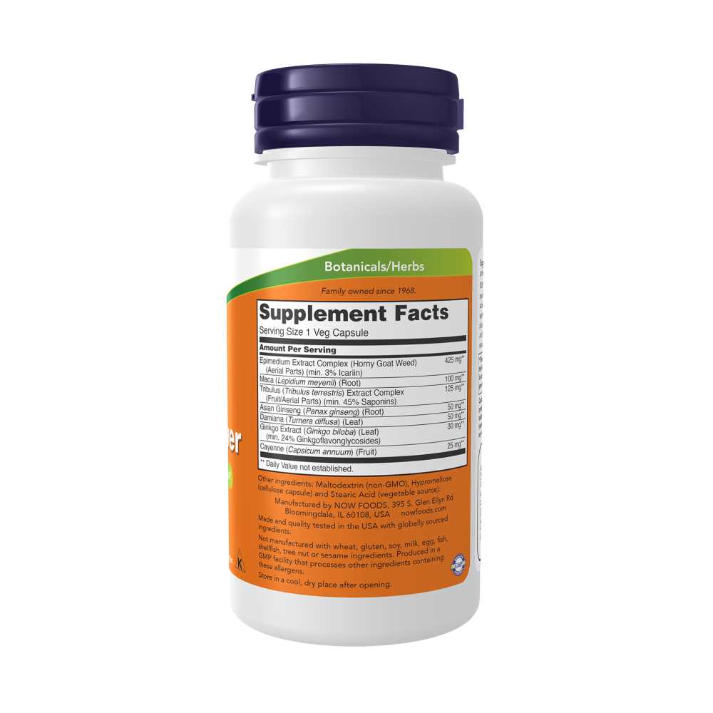 Now Foods Men's Virility Power – Herbal Male Enhancement Support – 60 Vegetarian Capsules thumbnail 3