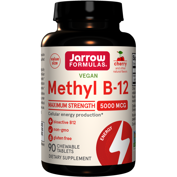 Jarrow Formulas Methyl B-12 Cherry - 5000mcg 60 Tabs thumbnail 2
