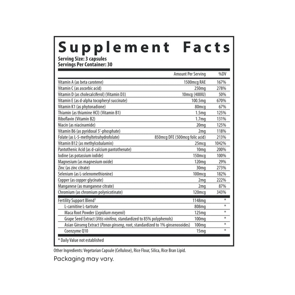 Fairhaven Health FertilAid® for Men – Daily Fertility & Reproductive Health Support Multivitamin with Methylfolate, L-Carnitine & Moco | 90 Capsules – 1-Month Supply thumbnail 3