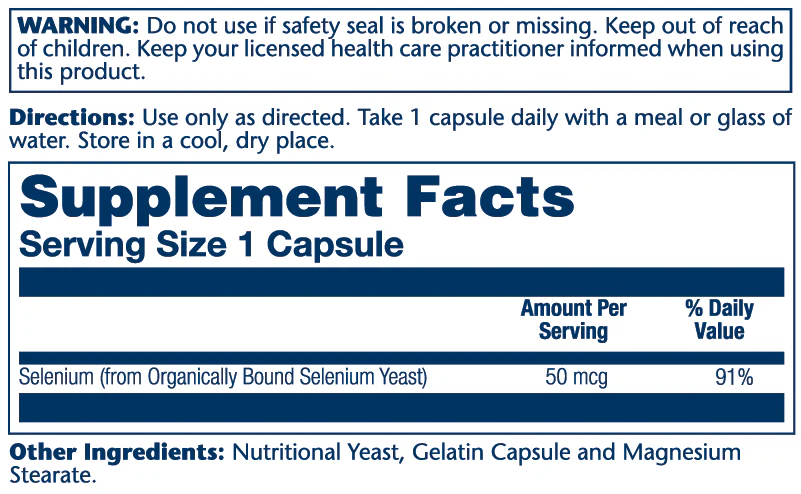 Solaray Selenium 50mcg 100 Caps thumbnail 2