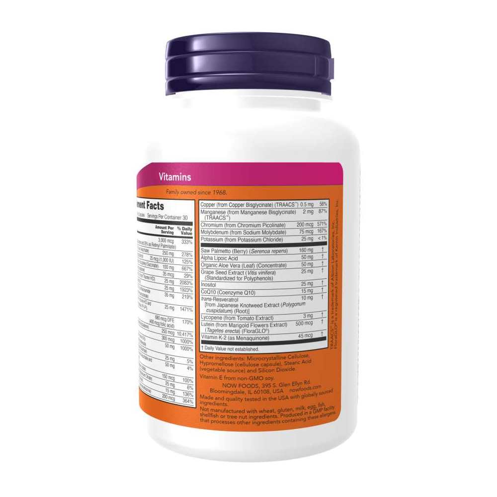 Now Foods Adam™ Men's Multivitamin – 90 Veg Capsule thumbnail 2