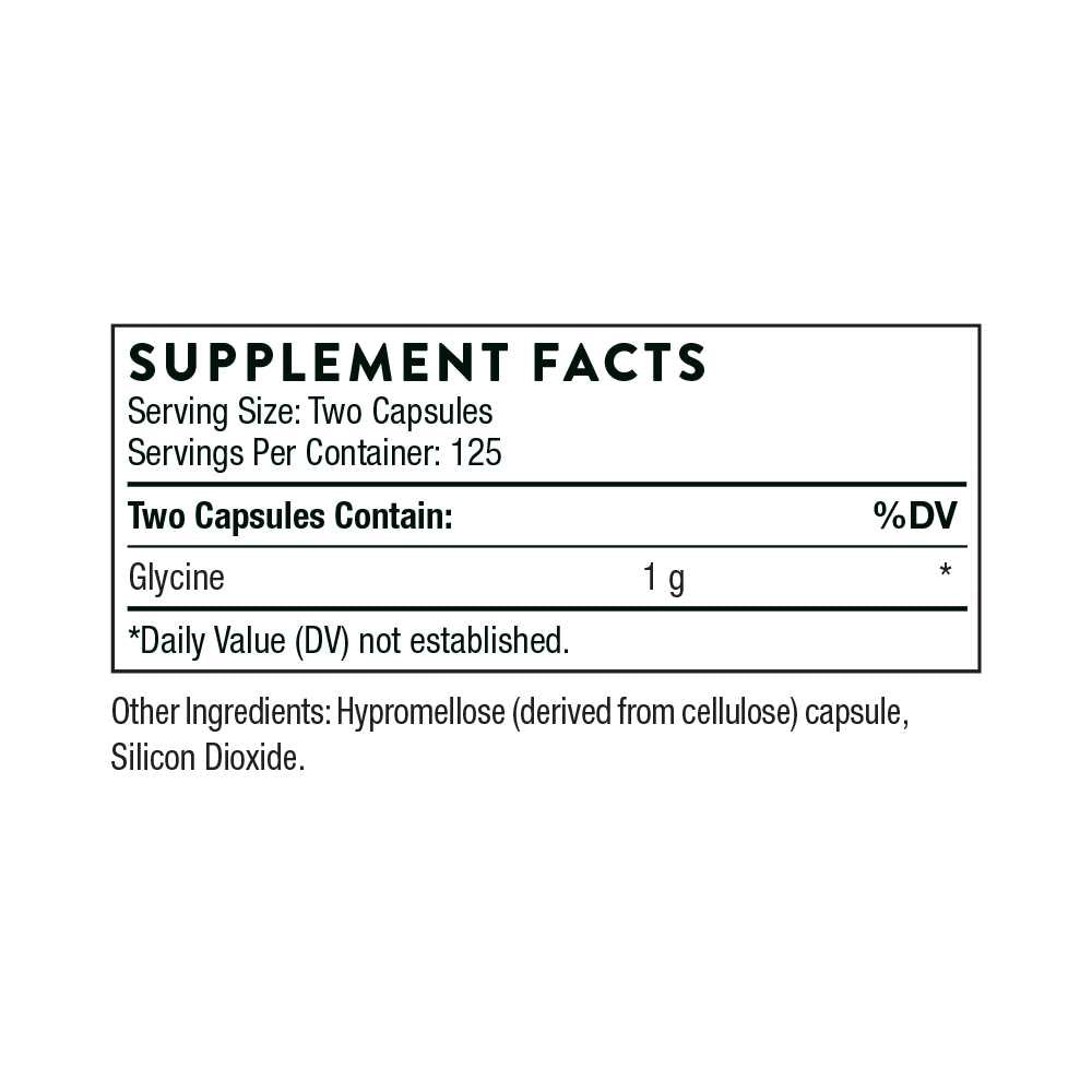 Thorne Glycine – Clean Amino Support | 250 Capsules thumbnail 2