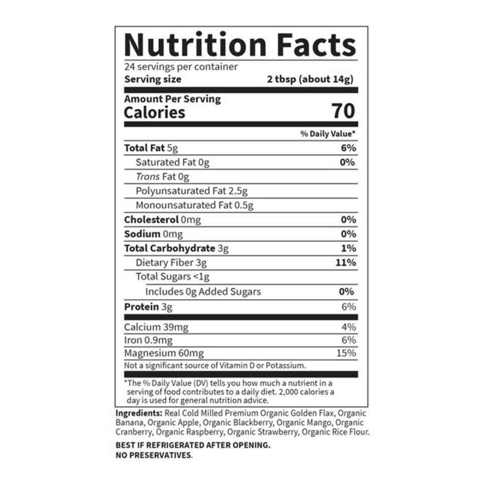 Garden of Life Raw Organics Organic Golden Flaxseed + Organic Antioxidant Fruit 12oz (340g) Seeds thumbnail 2