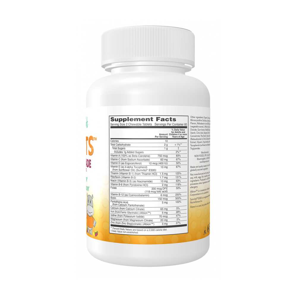 Now Foods Kid Vits – Immune & Bone Health Support – 120 Chewable Tablet thumbnail 2