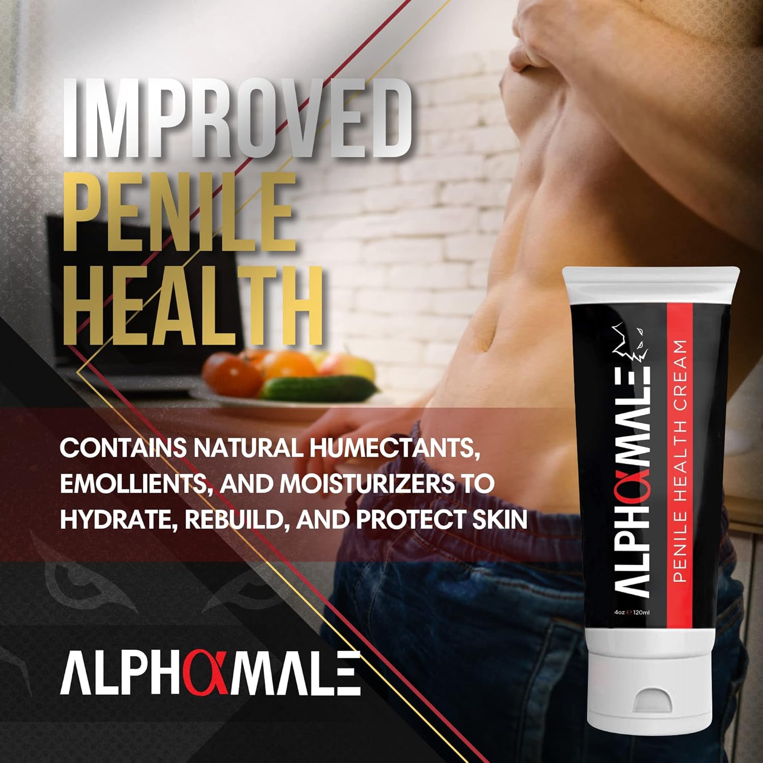 AlphaMale Penile Health Cream – Advanced Male Care Formula (4 oz / 120 ml) thumbnail 3