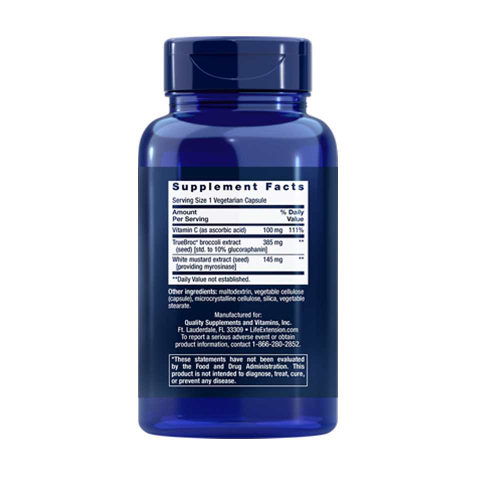 Life Extension Optimized Broccoli with Myrosinase 30 Vegetarian Capsules thumbnail 2
