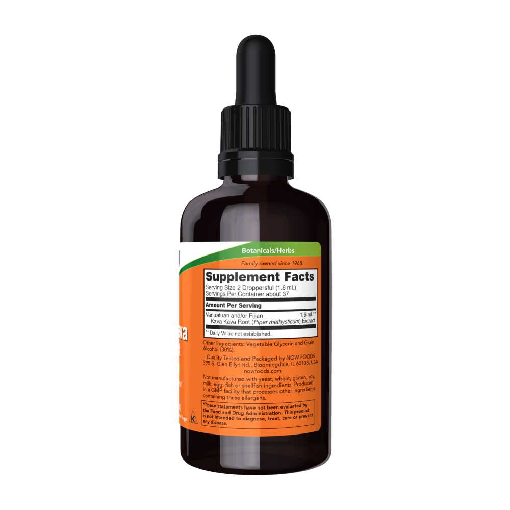 Now Foods Kava Kava – Natural Relaxation Extract with Glycerin | 2 Fl Oz (59 M L) thumbnail 2