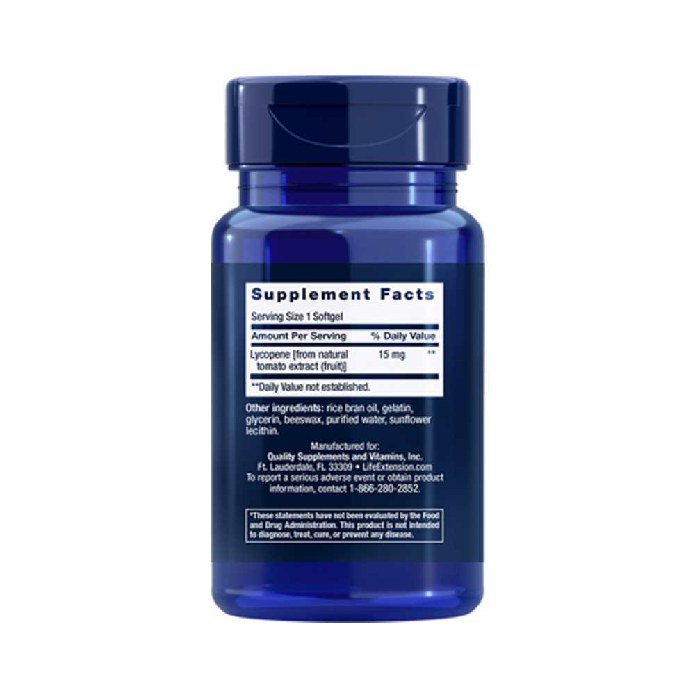 Life Extension Mega Lycopene 15 Mg, 90 Softgels thumbnail 2