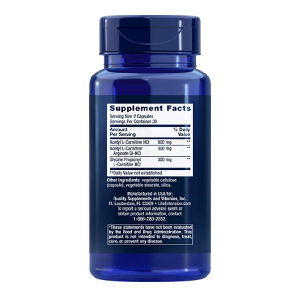 Life Extension Optimized Carnitine 60 Capsules thumbnail 2