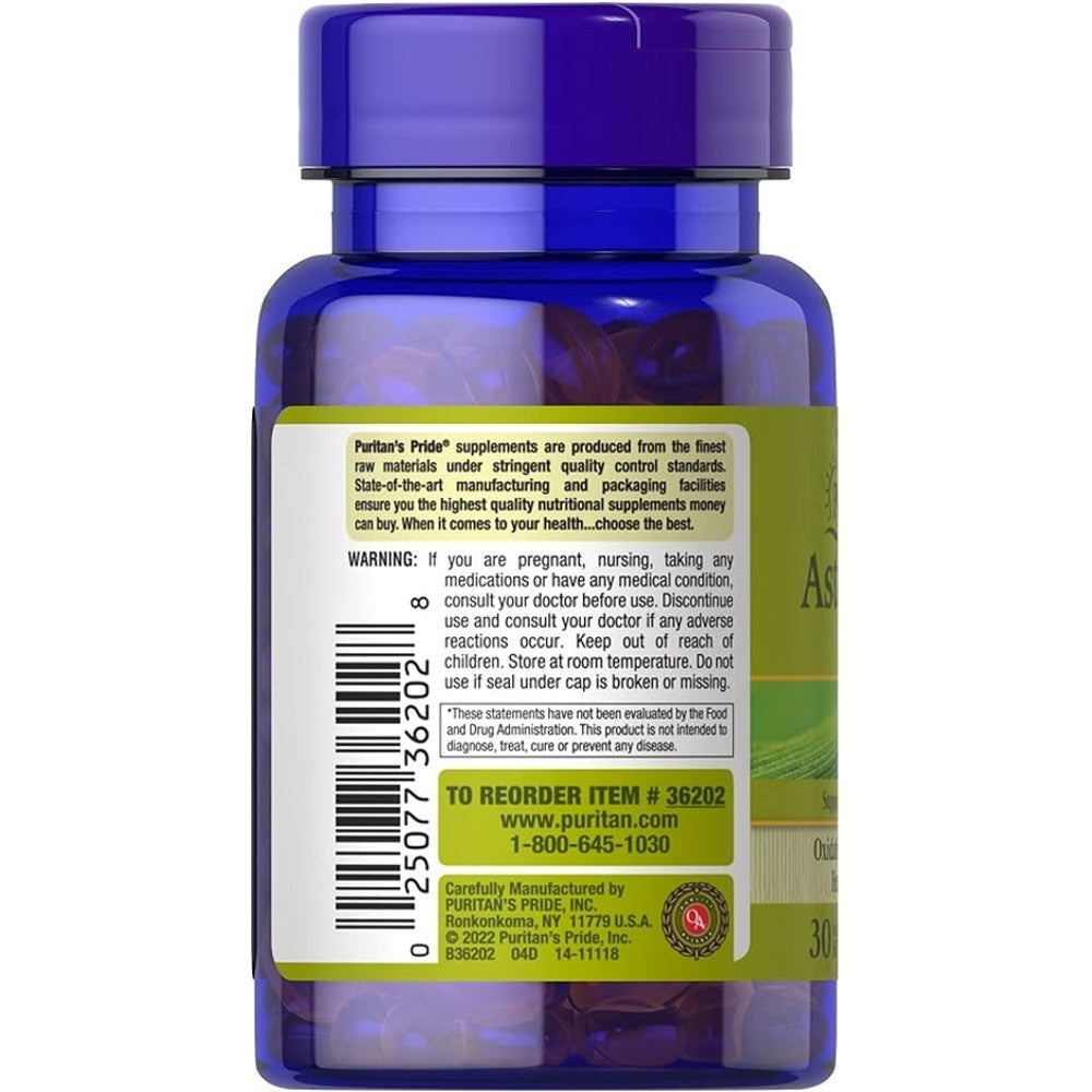Puritan's Pride Astaxanthin 5mg - Antioxidant & Skin Aging Support thumbnail 2