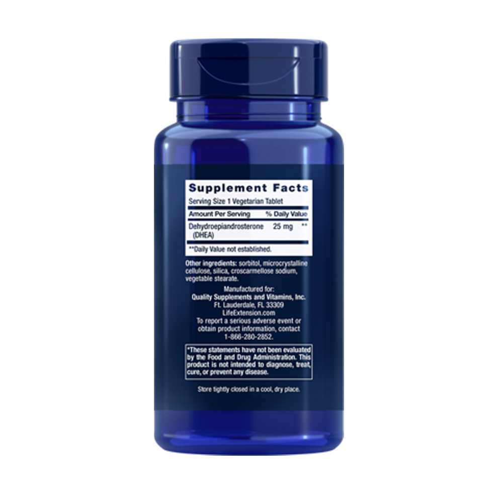Life Extension Dhea 25 Mg – 100 Dissolve-In-Mouth Tablets thumbnail 2