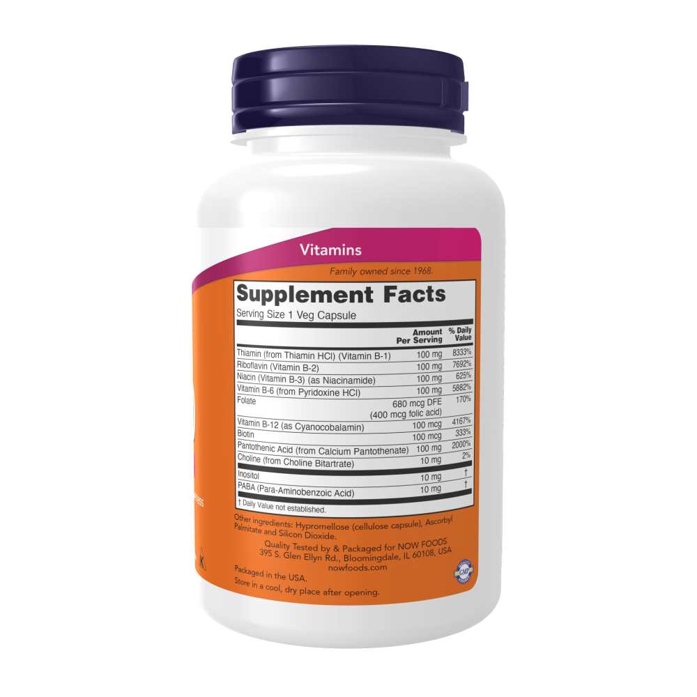 Now Foods B-100 – 100 Veg Capsules thumbnail 2