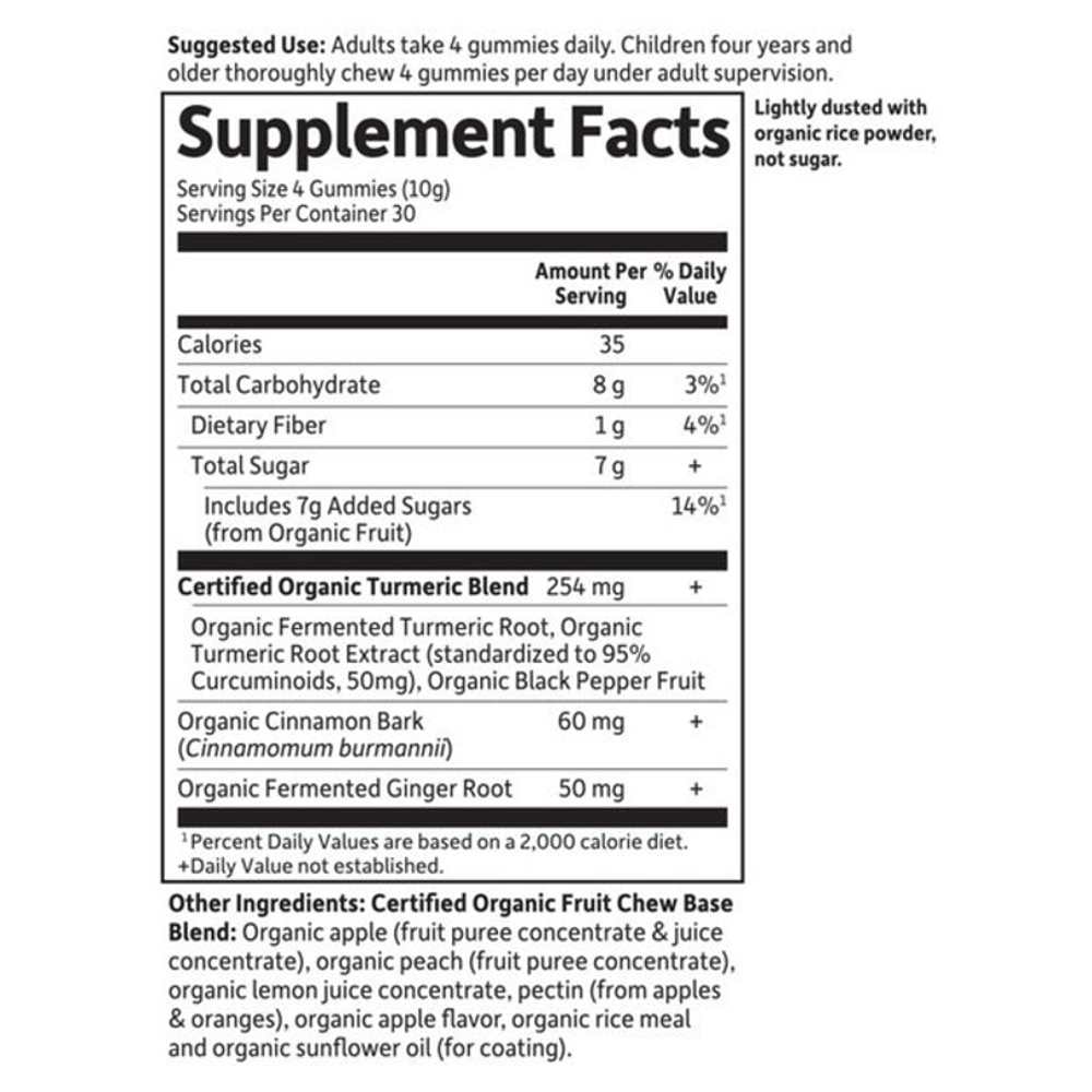 Garden of Life Organics Turmeric Inflammatory Response 120 Gummies thumbnail 2