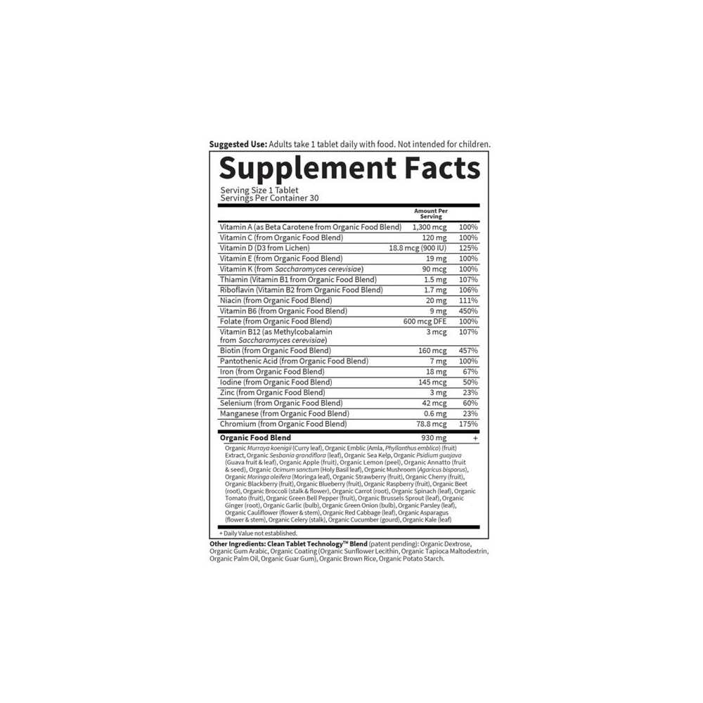 Garden of Life Organics Prenatal Once Daily 30 Tablets thumbnail 3