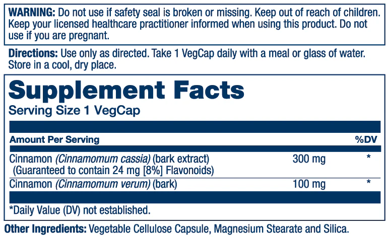 Solaray Cinnamon Bark Extract 300mg 60 Caps thumbnail 2