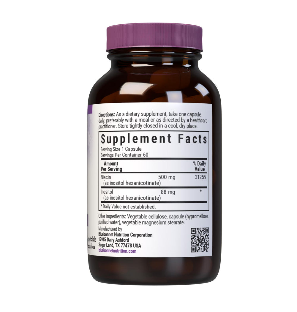 Bluebonnet Nutrition Flush-Free Niacin 500 Mg 60 Caps thumbnail 2