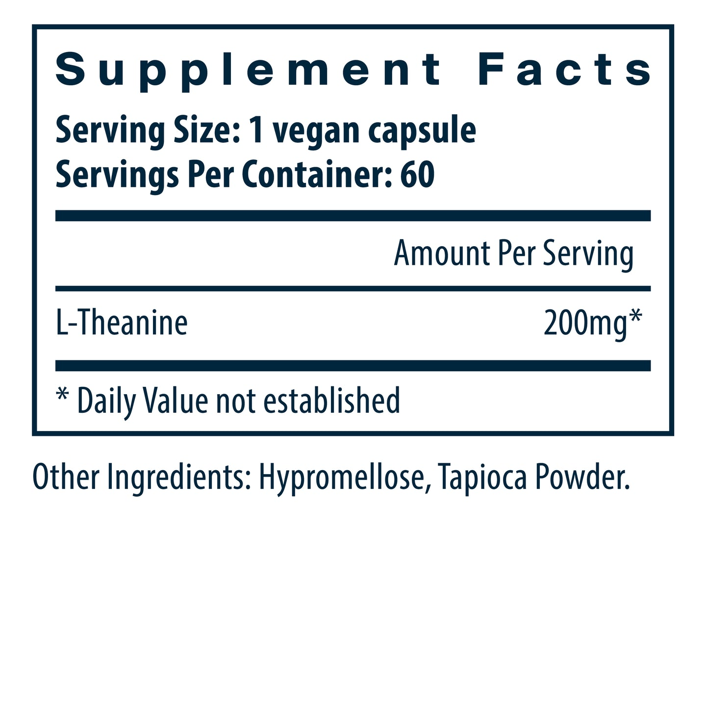 Vital Nutrients L-Theanine 200 Mg 60 Caps thumbnail 3