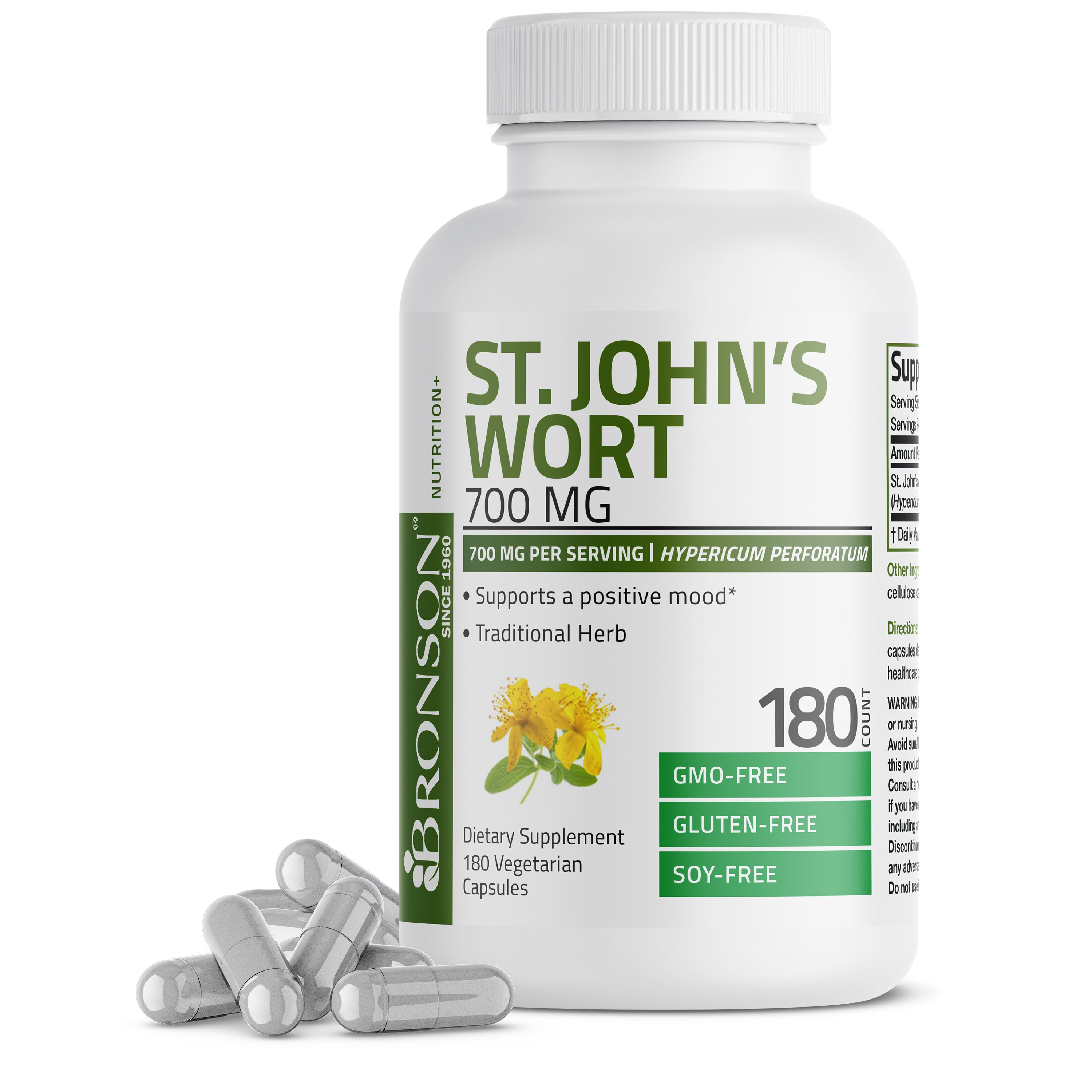 Bronson Vitamins St. John's Wort 700 Mg per Serving 90 Caps thumbnail 2