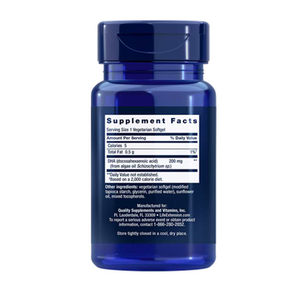 Life Extension Vegetarian Dha 30 Vegetarian Softgels thumbnail 2
