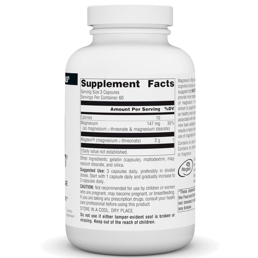 Source Naturals Magtein® Magnesium L-Threonate 667mg – Learning & Memory Support | 90 Capsules thumbnail 5