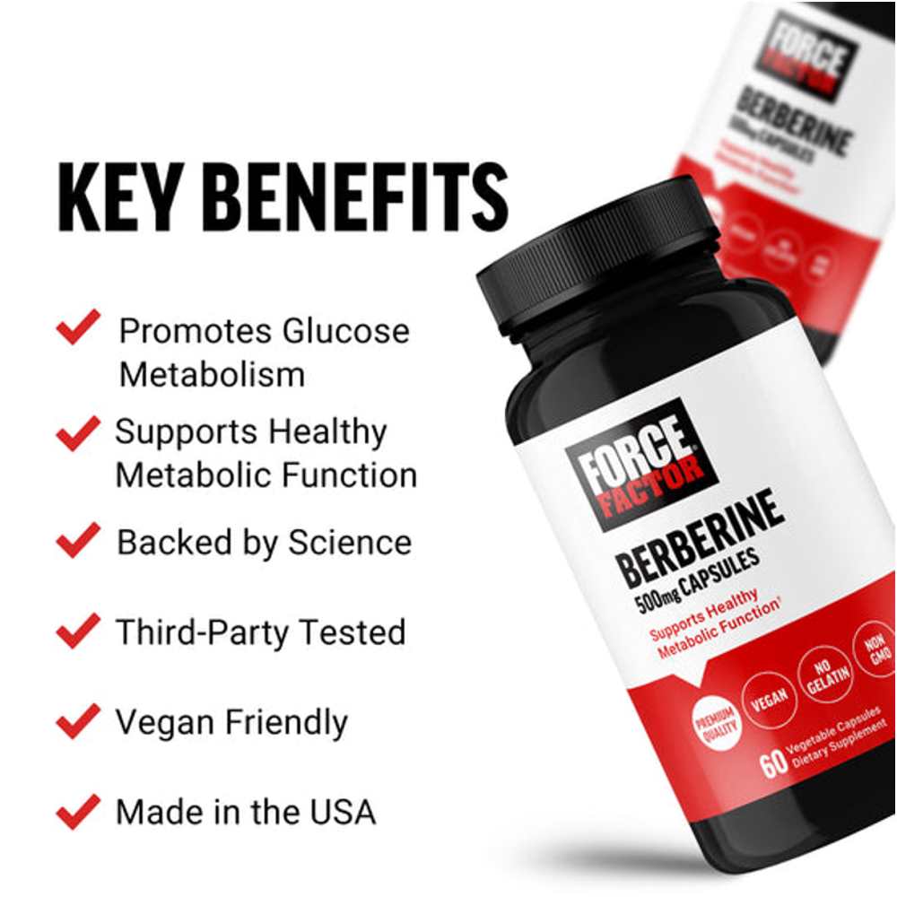 Force Factor Berberine – 60 Capsules thumbnail 2