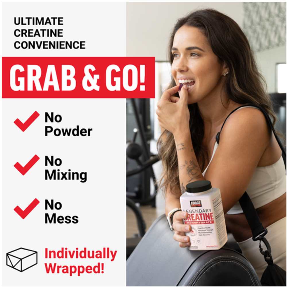 Force Factor Legendary Creatine – 60 Soft Chew thumbnail 2